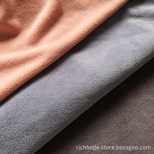 Warm Soft Double-Sided Coral Fleece Polyester Fabric